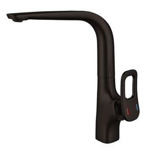 A-grade Brass Hollow Handle Single Hole Rotating Water Outlet Kitchen Faucet Hot and Cold Water Tap - Product Image 2