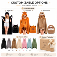 Vente en gros usine : Couverture-cagoule en flanelle chaude et surdimensionnée avec manches, personnalisable, pour Maman, petite amie, épouse, amie, cadeau de Noël
