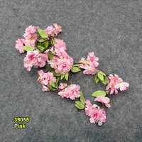Fleurs artificielles de cerisier suspendues colorées, longueur 180 cm, faible MOQ