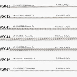 DIY Bijoux Collier Rouleau Chanfreiné Avion Martelé Chaîne Chaînes à la Mode Nakagawa Corporation LK - Product Image 1