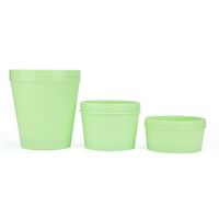 50 g 100 g 200 g Pots en plastique ronds et trapézoïdaux de luxe pour animaux de compagnie en vrac Grand pot en plastique à large ouverture pour crème nettoyante