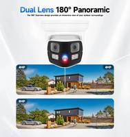 Caméra IP panoramique NDAA 8MP 180 degrés avec détection humaine IA, double éclairage, intérieur/extérieur, grand angle, caméra de sécurité CCTV