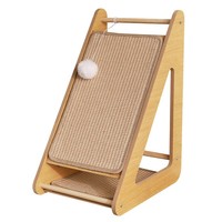 Arbre à chat de luxe en bois, griffoir vertical triangulaire, résistant à l'usure, sans éclats, à fixer au mur, protection anti-griffures pour canapé