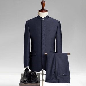 <span class=keywords><strong>Costume</strong></span> chinois pour hommes, tunique chinoise, tenue d'affaires pour hommes, col montant, <span class=keywords><strong>costume</strong></span> <span class=keywords><strong>Mao</strong></span>, vêtements formels pour hommes, Zhongshan - Product Image 3