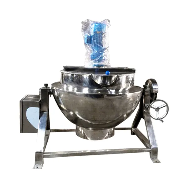 100/200Lガス調理ケトル攪拌機付き電気スチームジャケット加熱調理鍋