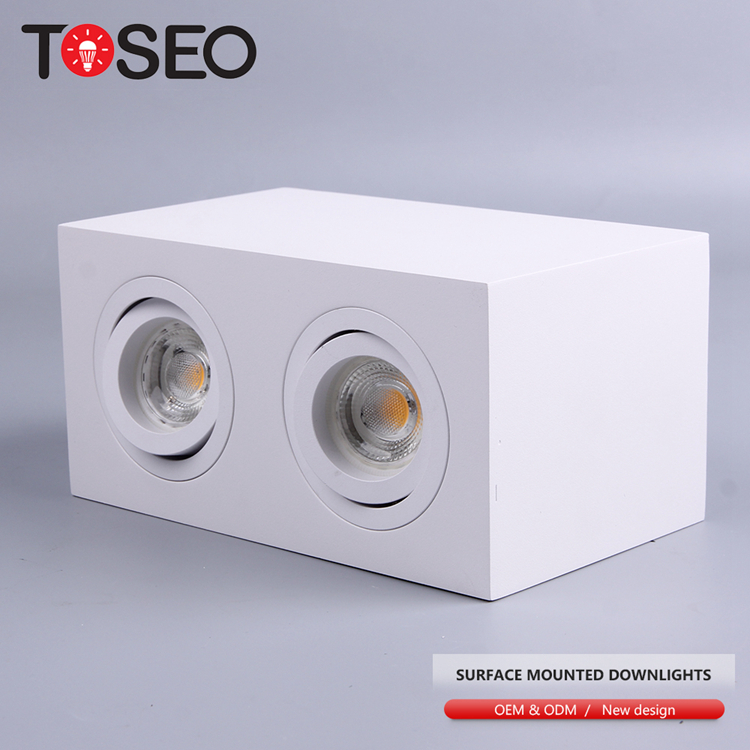 RoHS LED Ceiling Spotlights Surface Mounted Indoor Led Twin Head Spotlights