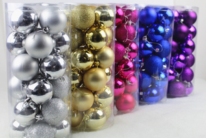 Fornitore all'Ingrosso Decorazioni Natalizie 4cm 6cm 8cm Nuovo Design Palline di Natale in Plastica Addobbi - Product Image 4