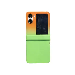 For Samsung Galaxy Z Flip 5/4/3 Oppo Findn2 Flip Fashion Gradient Folding Mobile Phone Case Cover PC Skin Feel