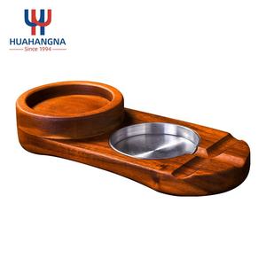 En stock Home Bar Cigar Rest Accessoires Set <span class=keywords><strong>Cadeau</strong></span> En Bois Cigare Cendrier Dessous De Verre Whisky Plateau Et Porte-Cigare pour Homme <span class=keywords><strong>Papa</strong></span> - Product Image 5