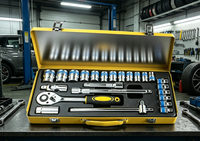 Kit d'outils à main OEM/ODM/OBM 24 pièces pour réparation automobile, jeu de clés à douille 1/2 pouce avec tournevis et clés mixtes