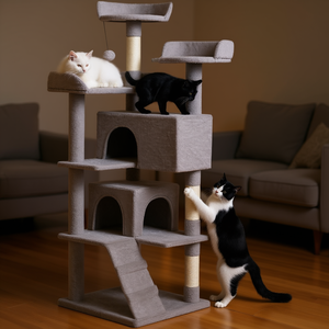 Made4Pets Árbol para Gatos de Sisal de 56 Pulgadas con Múltiples Niveles, Torre para Gatos de Interior, Mueble Resistente para Gatos y Gatitos - Product Image 2