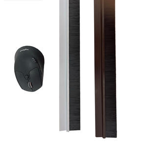 Karet Segel Pintu Jendela Kelas Industri, Strip Penutup Celah Bawah, Dapat Disesuaikan, OEM, Bulu Nilon, Braket Paduan Aluminium, Harga Murah - Product Image 1