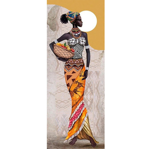 5D bricolage noir femmes fille africaine <span class=keywords><strong>photos</strong></span> broderie point de croix mosaïque décor à la maison pleine perceuse carré AB diamant nu Portrait - Product Image 1