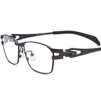 Lunettes en titane pur cadre hommes Prescription lunettes pour hommes lunettes carrées myopie lunettes optiques 185764