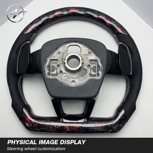 Volante Deportivo Personalizado de Cuero Perforado y Fibra de Carbono para <span class=keywords><strong>Audi</strong></span> A3/A4/A5/A6/Q5/Q7/S3/RS3/RS7/R8/TT - Ajuste Universal - Product Image 5