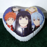 Coussin gonflable en PVC souple de haute qualité, motif cœur d'anime, pour la vente