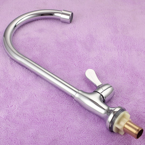 Grifo de Cocina Monomando de 59 cm con Válvula de Cerámica de Cobre, Rotación de 360 Grados, Montaje en Encimera, Grifo de Agua Fría - Product Image 2