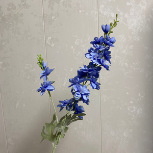 Fleur artificielle en soie de grande taille, de bonne qualité, Delphinium blanc - Product Image 3
