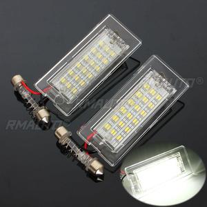 คู่ไฟ LED 12V 18 ดวงสำหรับป้ายทะเบียนรถยนต์ สีขาว สำหรับ BMW X5 E53 X3 E83 - Product Image 1