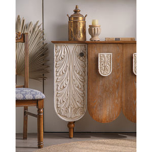 Gabinete de almacenamiento de talla de madera con forma de onda de estilo antiguo con puerta, almacenamiento de muebles, sala de estar, muebles para el hogar <span class=keywords><strong>2025</strong></span> - Product Image 5