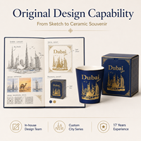Souvenirs touristiques de Dubaï, Émirats arabes unis, verres à shot en céramique personnalisables, petite tasse à vin en porcelaine de luxe pour les invités, personnalisation OEM ODM