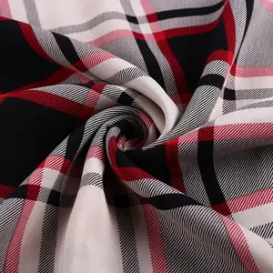 Combined order 100% Rayon twill school uniform tartan print yarn dyed woven viscose fabric
