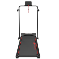 Tapis roulant électrique compact 2-en-1 pour la marche et la course ZB138S, écran LED, pliable, clé de sécurité, capteur de fréquence cardiaque, 1,0-6,0 km/h, usage domestique