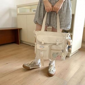 Sac fourre-tout LILA de haute qualité, grande capacité, violet, multi-poches, mignon, avec logo personnalisé pour les étudiants et les trajets quotidiens - Product Image 3