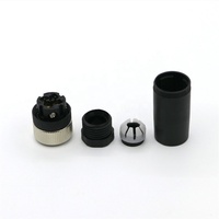 Cable Conector Macho CL4-12 M12 de 4 Pines para Sensor de Proximidad, Interruptor Fotoeléctrico, Longitud Personalizada de 2m/5m