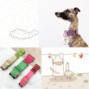 <span class=keywords><strong>Collares</strong></span> con logotipo personalizado perros Collar de entrenamiento resistente ajustable nylon 2 pulgadas de ancho collar de perro martingala grande para galgo - Product Image 5