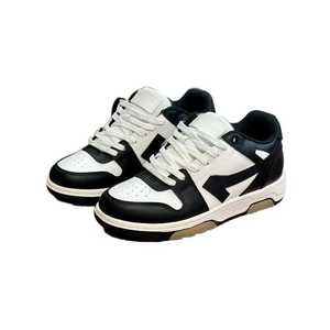 Chaussures de sport pour hommes, cuir véritable de haute qualité, respirantes, confortables, baskets décontractées blanches Panda, chaussures de skate tendance. - Product Image 4