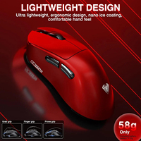 Souris de jeu sans fil AULA SC900 MAX, tri-mode, 8K PAW3395/3950, 400 mAh, rétroéclairage RVB, design ergonomique, légère