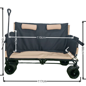 Chariot de siège pliable avec deux sièges amovibles et lavables pour voyager et l'extérieur <span class=keywords><strong>lit</strong></span> pratique - Product Image 5