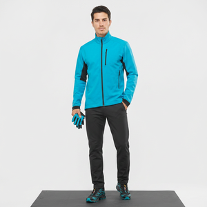 Finer Threads <b>Men's</b> Autumn Hooded Waterproof Windproof Softshell <b>Jacket</b> with Stand Collar Printed Design 100% Cotton Outdoor Use - Product Image 1