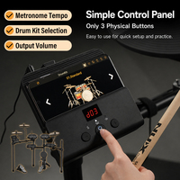 NUX DM100 Professional Electric Drum Set-Metal Construction Double Layer Adjustable Design