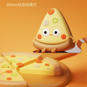 Luz <span class=keywords><strong>de</strong></span> noche <span class=keywords><strong>de</strong></span> silicona al por mayor <span class=keywords><strong>de</strong></span> fábrica para niños Cute Cartoon Led Mini <span class=keywords><strong>Pizza</strong></span> Night Light Adorno <span class=keywords><strong>de</strong></span> Navidad Noel - Product Image 4