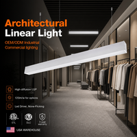 Lampe de bureau LED Lonyung ETL sans scintillement, dimmable, 4000K 5000K, homologuée ETL, garantie 5 ans, lampe linéaire pour bâtiment commercial