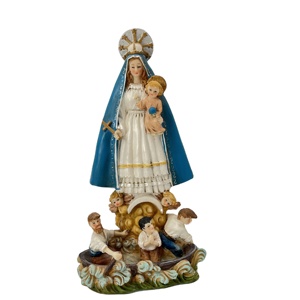 Estatua <span class=keywords><strong>de</strong></span> la Virgen María en Resina, Figura <span class=keywords><strong>de</strong></span> la Virgen María y el Niño Jesús, Artículos Religiosos, Decoración para el Hogar y la Iglesia - Product Image 1