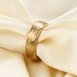 <b>Tungsten</b> Carbide Ring 6mm Geometric Hammered Pattern Men's Jewelry Everyday Wear - Product Image 3