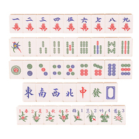 En stock : Ensemble de Mahjong en acrylique sur le thème de l'An du Cheval, avec des tuiles à motifs du Zodiaque exquis, pour jeu de loisir familial