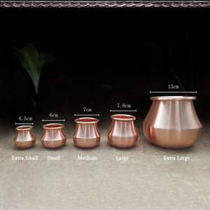 Alat bekam tembaga merah lima ukuran, untuk perawatan pribadi moksibusi vakum cangkir kuningan, terapi bekam Menghilangkan kelembapan - Product Image 2