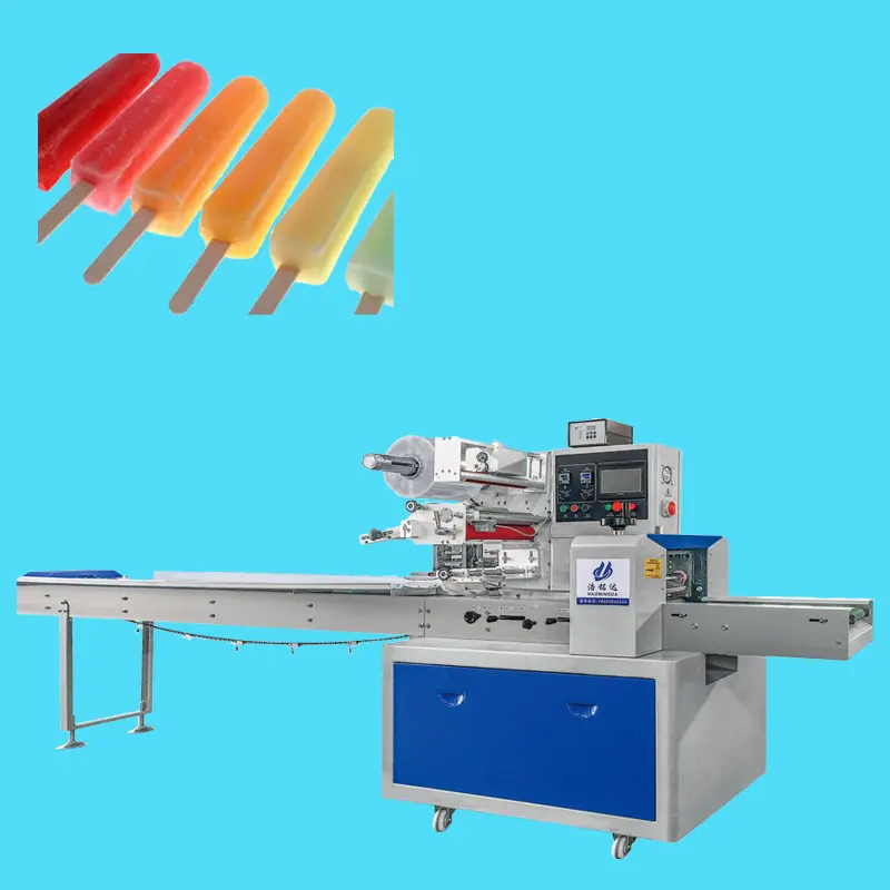 Fabrication automatique de machine d'emballage alimentaire horizontal pour sucettes glacées et crème glacée