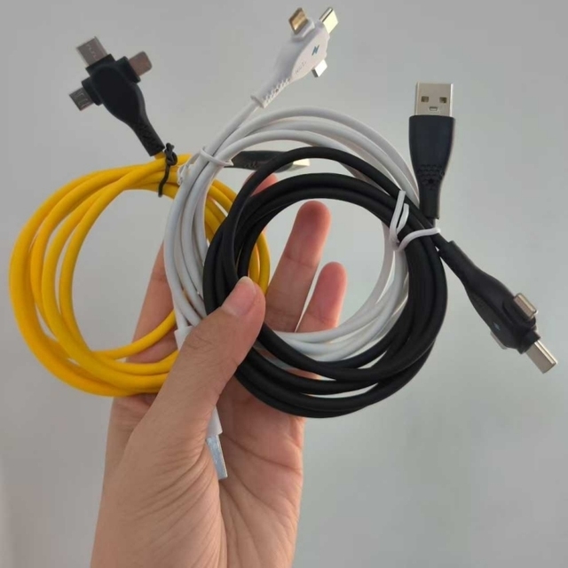 Wholesale Factory Direct Phone Charging Cable Multi Quick Charging Cables USB Type C 1meter  Data Cable 3 in 1Cable