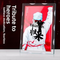 Médailles en cristal de quartz transparent, plaques d'autorisation créatives sur mesure avec feuille d'or, certificats sur mesure, plaques d'honneur haut de gamme