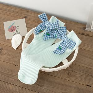 Chaussettes en coton peigné pour filles, style princesse, à double <span class=keywords><strong>aiguille</strong></span>, à carreaux, avec nœud et fleur, sans <span class=keywords><strong>talon</strong></span>, nouvelle collection automne/hiver WZ-381 - Product Image 6