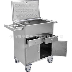 Chariot à instruments en acier inoxydable Henry HR-425, 4 roulettes, chariot mobile pour salle d'opération hospitalière, design industriel durable - Product Image 2