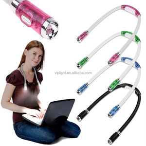 Luce da Lettura Portatile a 4 LED da Indossare sulla Testa, Illuminazione Variabile, Può Essere Appesa al Collo, Lampada Creativa per Lavoro e Riparazioni - Product Image 5