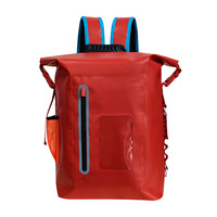 Sac à dos tactique imperméable en bâche PVC 500D de 30L avec logo client imprimé pour la randonnée, le camping et le kayak