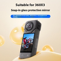 Accessoires d'objectif à clipser en verre optique panoramique pour caméra sportive Insta360 X3, protection PC haute transparence