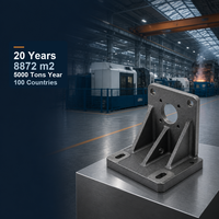 Support de fixation pour machine-outil en fonte gris sur mesure EN 1561, pièces d'équipement usinées CNC moulées par sablage